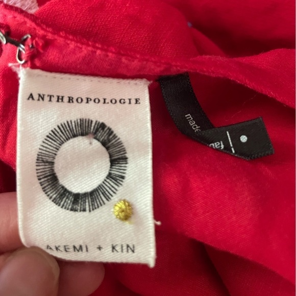 Anthro Akemi and Kim Lila Embroidered Linen Dress - Picture 8 of 10